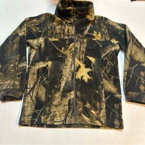 Columbia Boys' Zing III Printed Fleece Jacket Timberwolf camouflage Sz 8